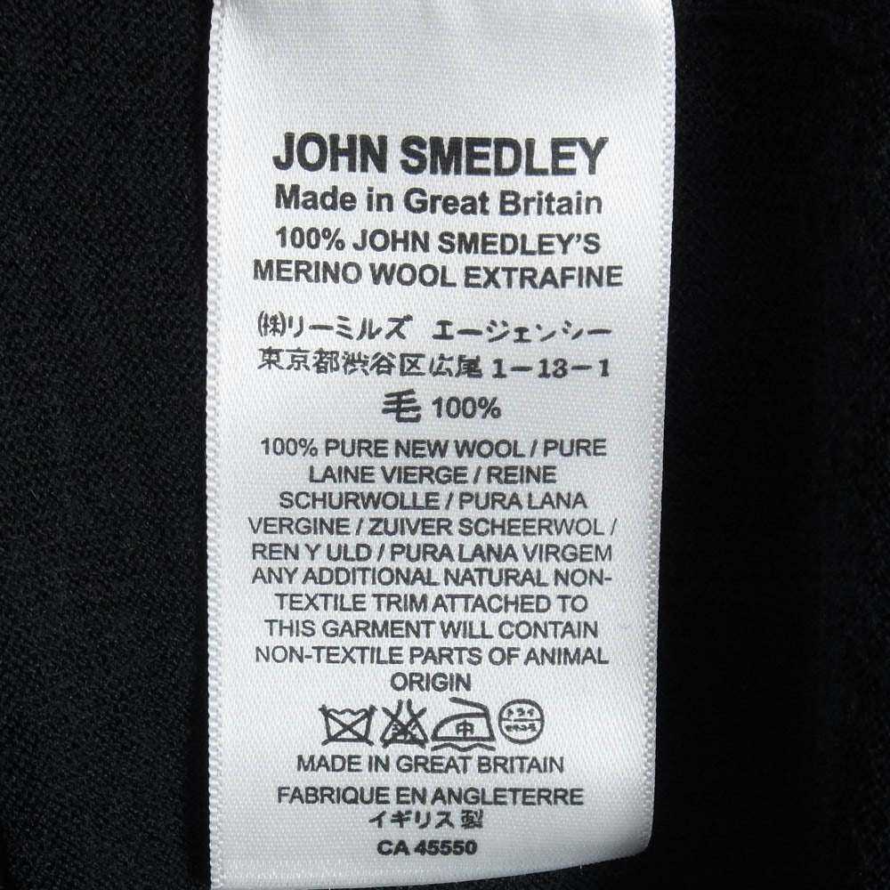 JOHN SMEDLEY ジョンスメドレー ウール クルーネック ニット ブラック系 S【中古】