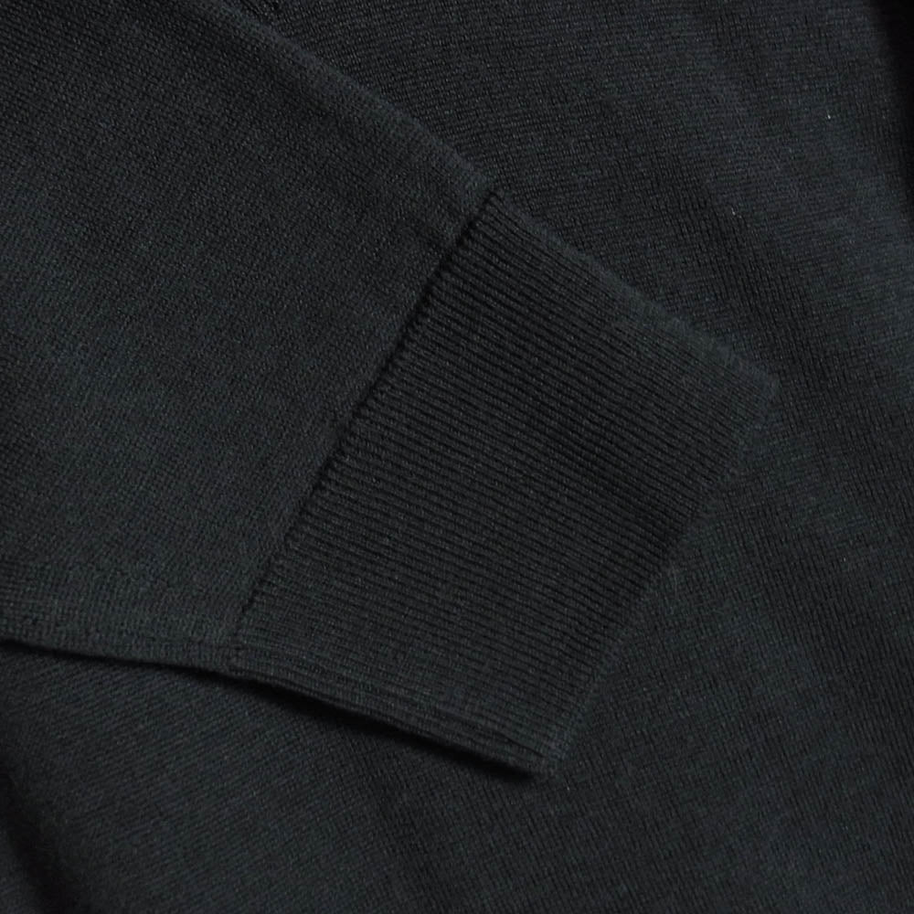 JOHN SMEDLEY ジョンスメドレー BEAMS F ビームスF別注 メリノウール クルーネック ニット セーター ブラック系 S【極上美品】【中古】