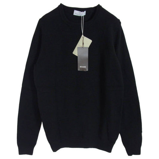 JOHN SMEDLEY ジョンスメドレー BEAMS F ビームスF別注 カシミヤ混 ウール クルーネック ニット セーター ブラック系 S【極上美品】【中古】