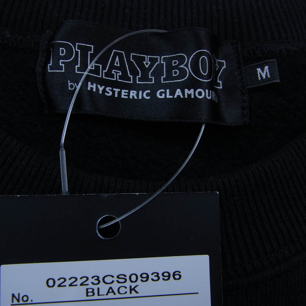 HYSTERIC GLAMOUR ヒステリックグラマー 23AW 02223CS09 PLAYBOY プリント スウェット ブラック系 M【中古】