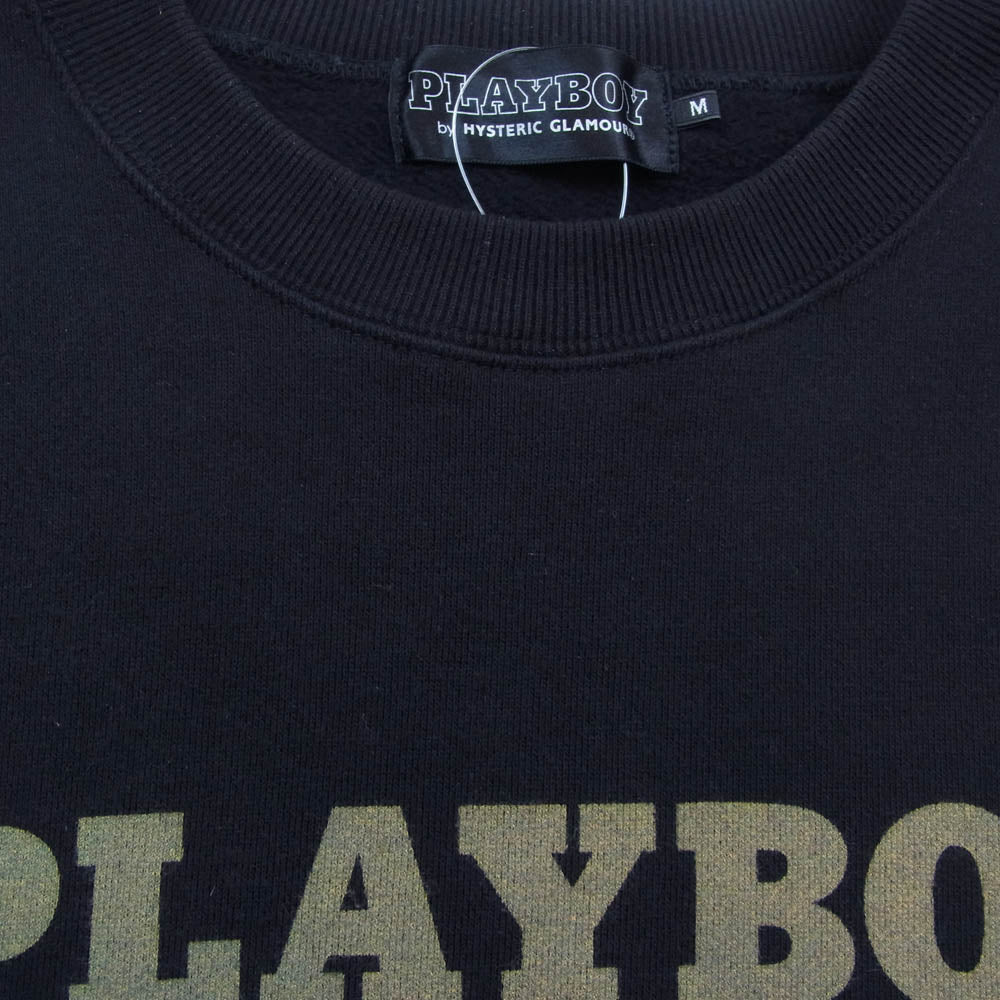 HYSTERIC GLAMOUR ヒステリックグラマー 23AW 02223CS09 PLAYBOY プリント スウェット ブラック系 M【中古】