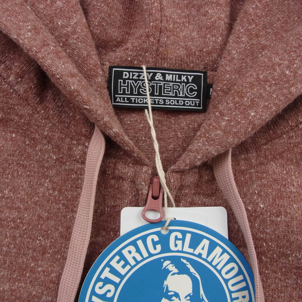 HYSTERIC GLAMOUR ヒステリックグラマー 25SS 02251CF03 COFFEE SHOP プリント フルジップ パーカー ブラウン系 M【極上美品】【中古】