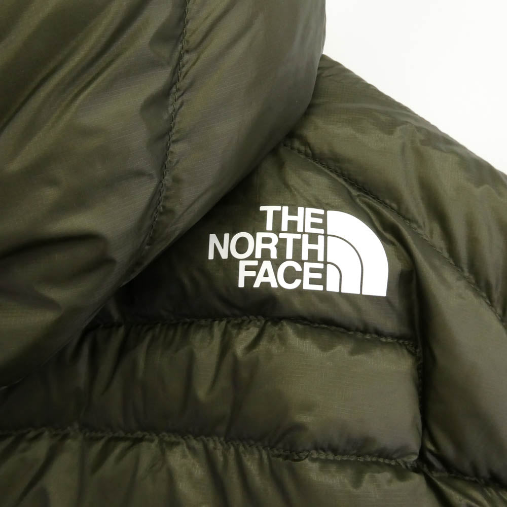 THE NORTH FACE ノースフェイス ND42333R Light Heat Hoodie ライトヒート フーディー ダウン ジャケット カーキ系 S【中古】