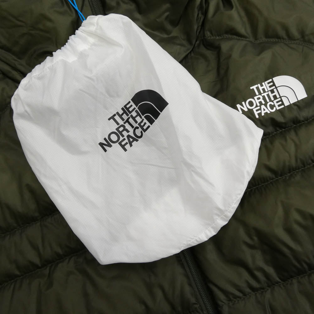 THE NORTH FACE ノースフェイス ND42333R Light Heat Hoodie ライトヒート フーディー ダウン ジャケット カーキ系 S【中古】
