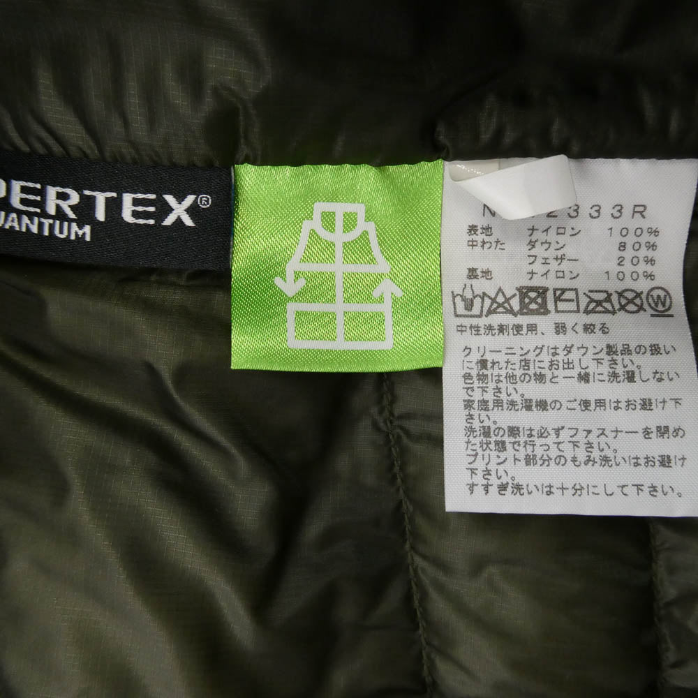 THE NORTH FACE ノースフェイス ND42333R Light Heat Hoodie ライトヒート フーディー ダウン ジャケット カーキ系 S【中古】