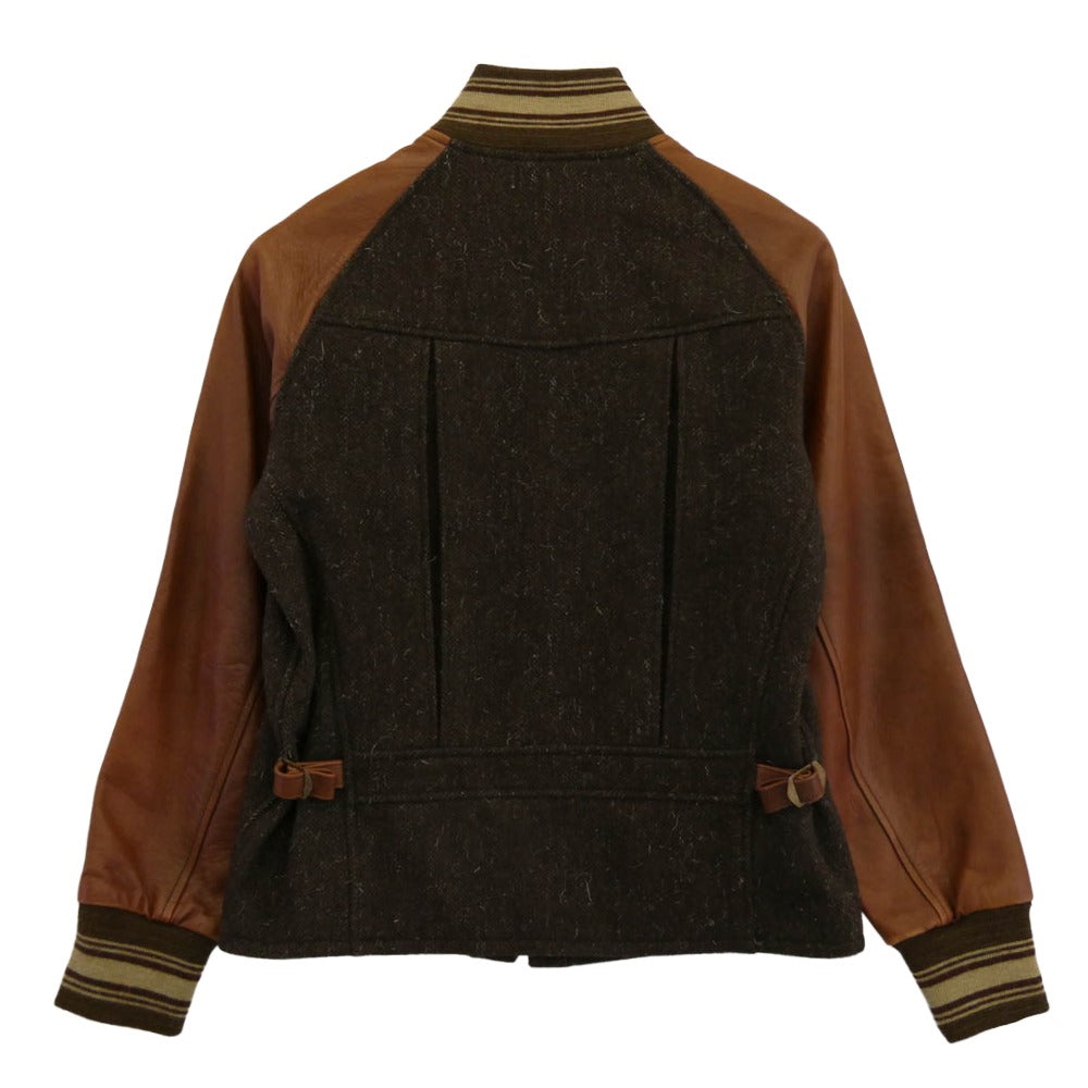 STYLE EYES スタイルアイズ SE12897 SPORTS JACKET ウール スポーツジャケット スタジアム ジャケット スタジャン ブラウン系 36【中古】