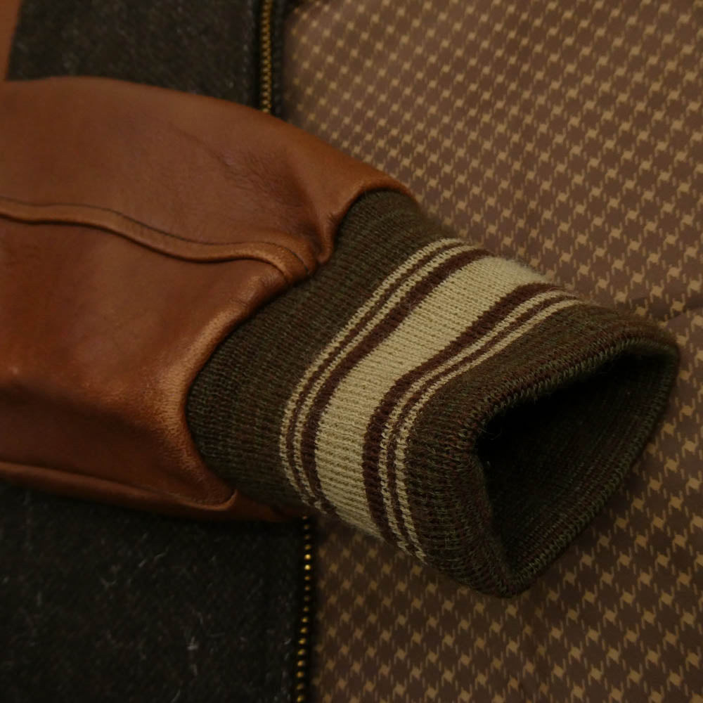 STYLE EYES スタイルアイズ SE12897 SPORTS JACKET ウール スポーツジャケット スタジアム ジャケット スタジャン ブラウン系 36【中古】