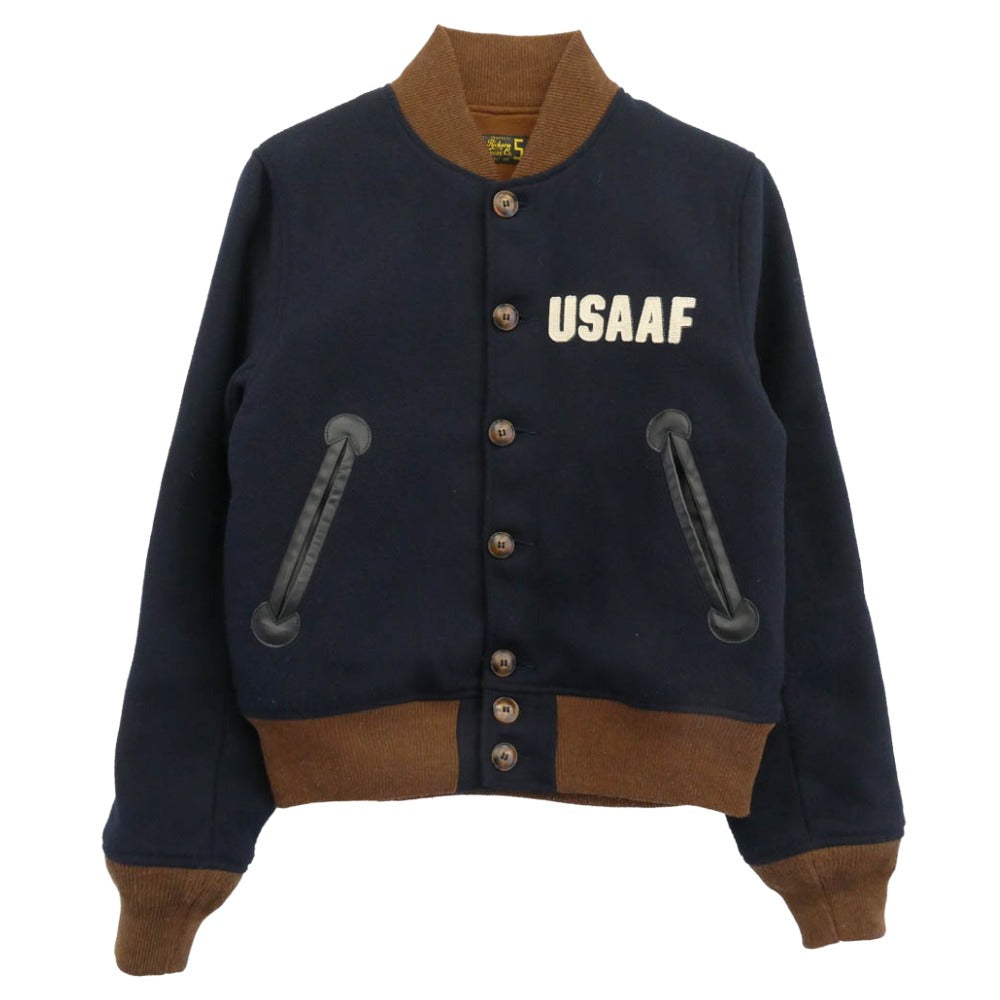 Buzz Rickson's バズリクソンズ BR12814 USAAF SPORTS JACKET スポーツ ジャケット スタジャン ネイビー系 S【中古】