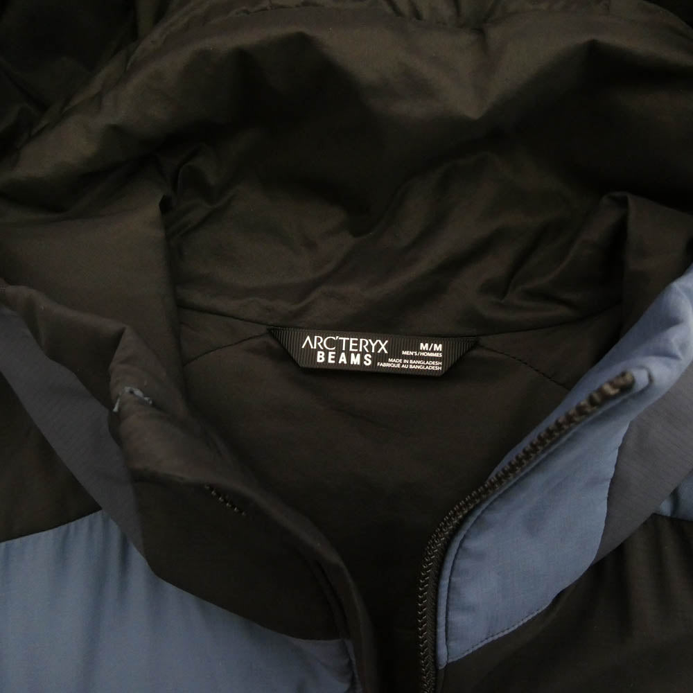 ARC'TERYX アークテリクス X000006576 ×BEAMS ビームス別注 Atom LT Hoody アトム フーディー 中綿 パーカー ジャケット ブラック系 ブルー系 M【中古】