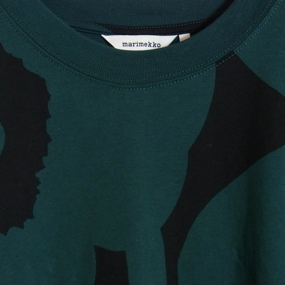 marimekko マリメッコ 25SS Pahlo Unikko ウニッコ 総柄 Tシャツ ワンピース グリーン系 M【中古】