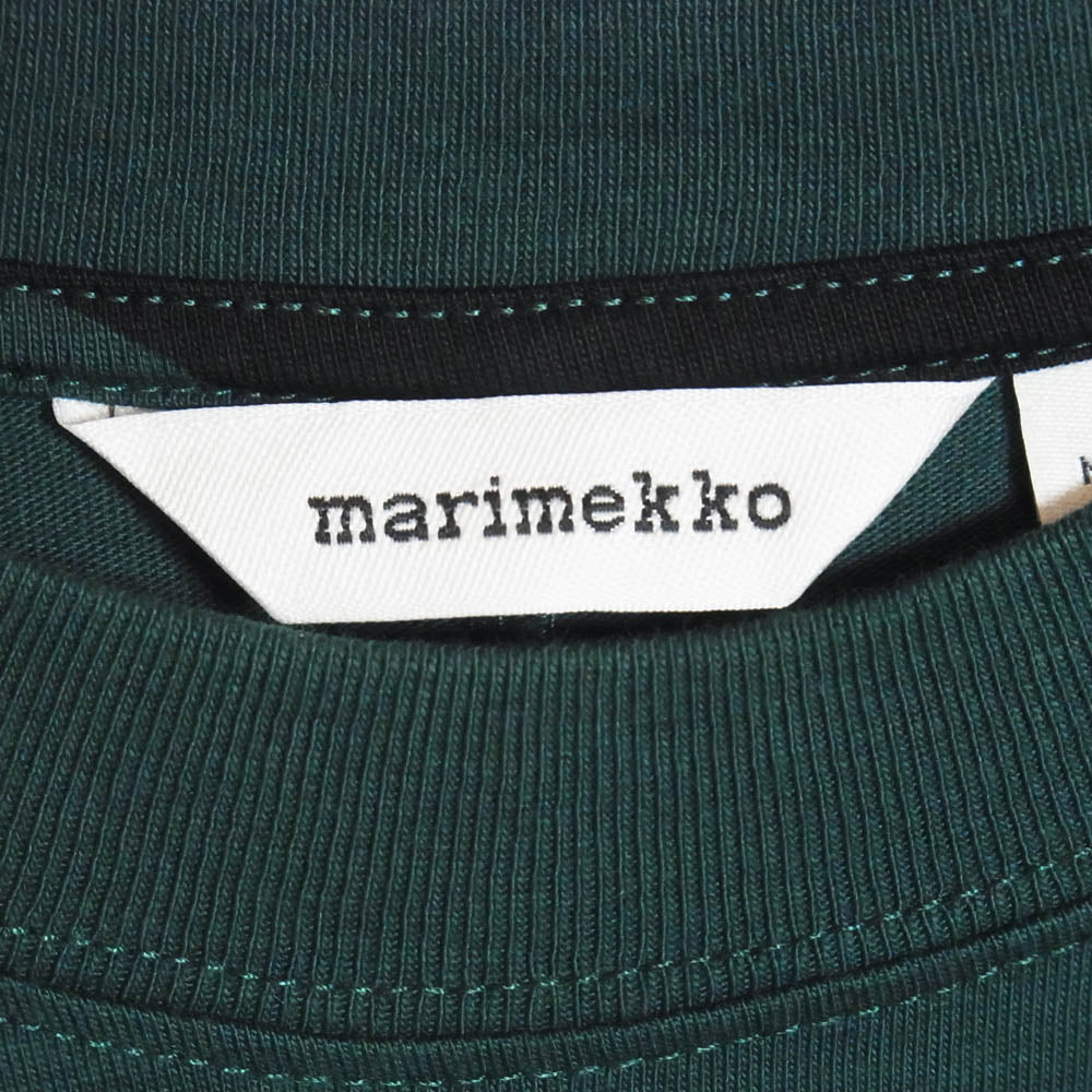 marimekko マリメッコ 25SS Pahlo Unikko ウニッコ 総柄 Tシャツ ワンピース グリーン系 M【中古】