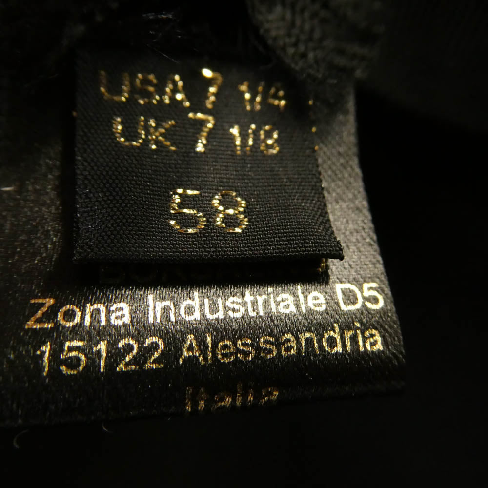 Borsalino ボルサリーノ イタリア製 マレンゴ ジェア ミディアム フェルト 中折れ ハット ブラック系 58【美品】【中古】