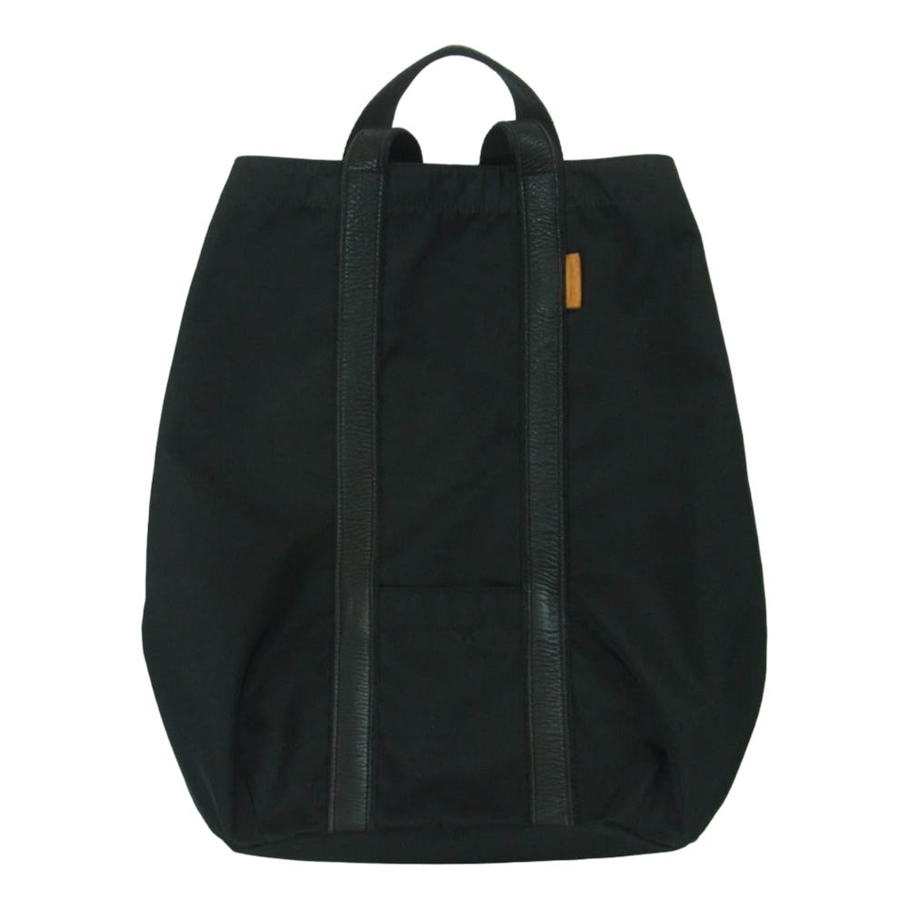 Hender Scheme エンダースキーマ tape sack レザー ナイロン 2WAY トートバッグ リュックサック バックパック ブラック系【中古】