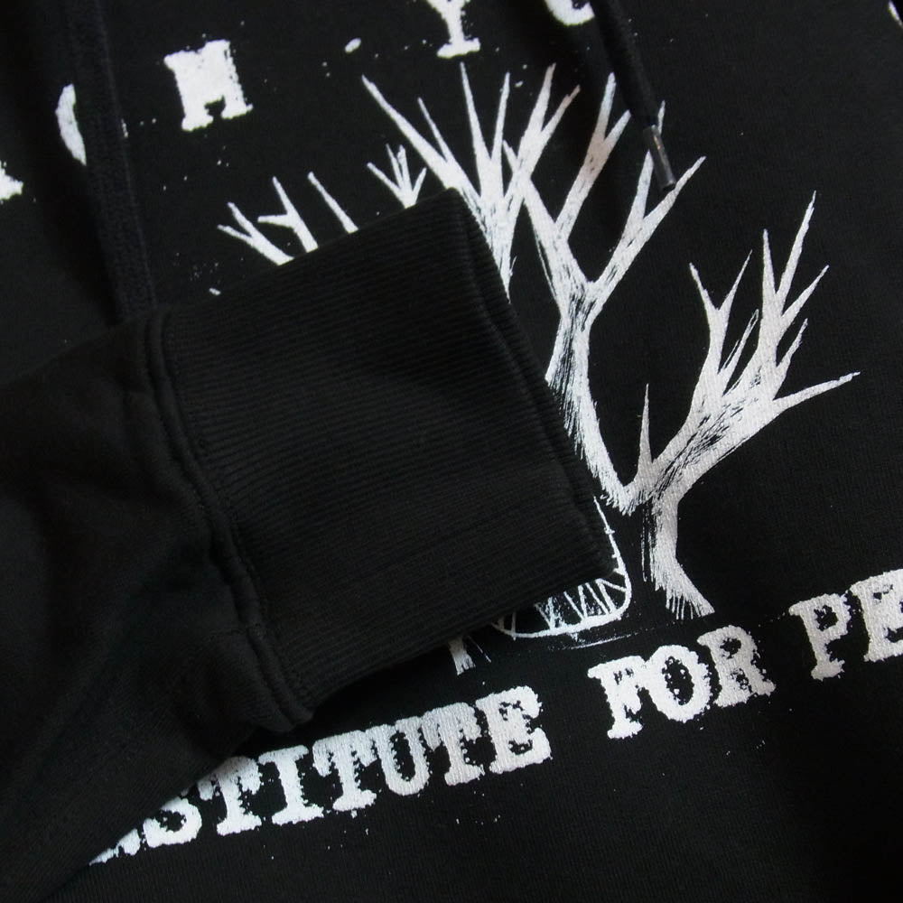 トムヨーク PEACE STUDIES 来日公演 ロゴプリント パーカー ブラック系 XL【中古】