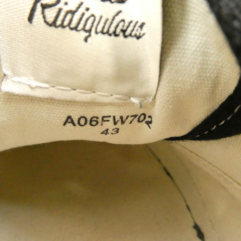 Maison MIHARA YASUHIRO メゾンミハラヤスヒロ A06FW702 BAKER Original Sole CANVAS Low-Top Sneaker ベイカー オリジナルソール キャンバス ローカット スニーカー ブラック系 43【中古】