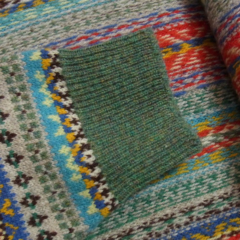 コウタグシケン × Jamieson's Reverse Stitch Fair Isle GRN 総柄 ニット グリーン系 2【中古】