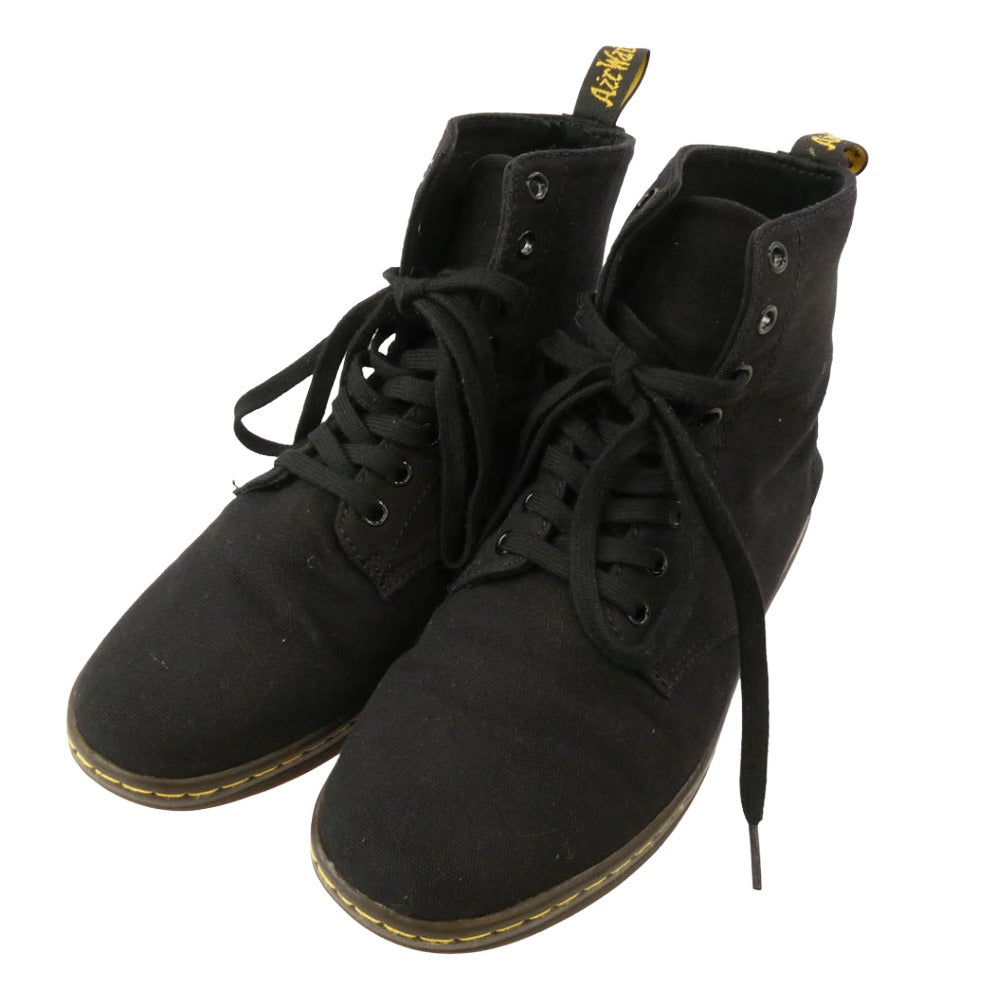 Dr.Martens ドクターマーチン ALFIE 8ホール キャンバス スニーカー ブラック系 UK9【中古】