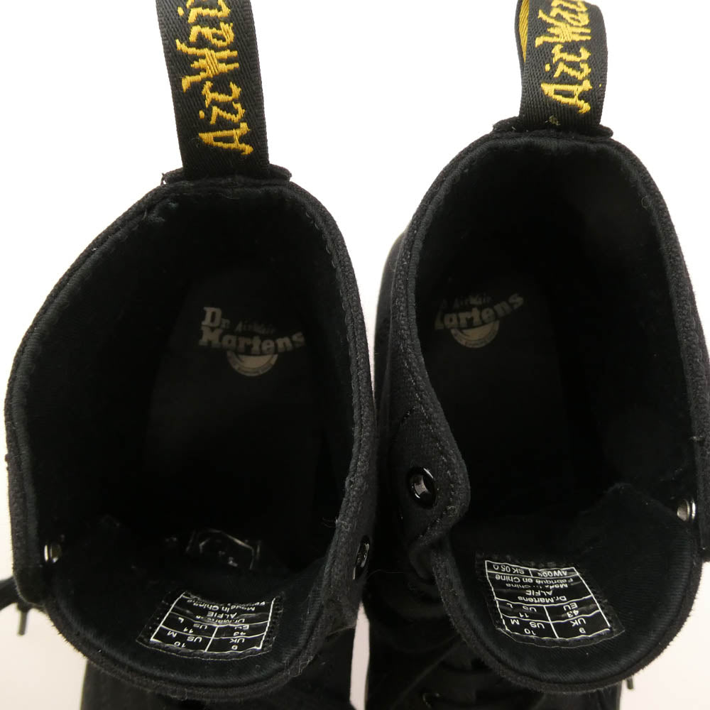 Dr.Martens ドクターマーチン ALFIE 8ホール キャンバス スニーカー ブラック系 UK9【中古】