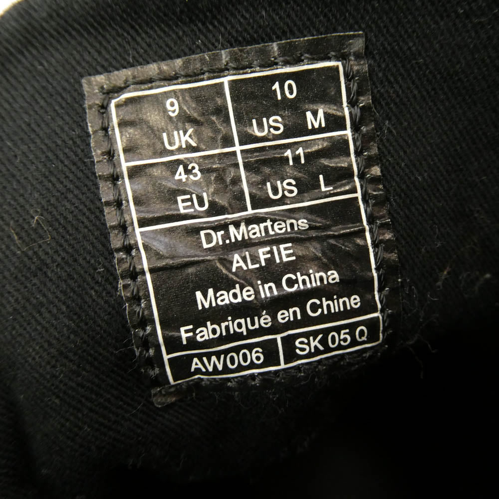 Dr.Martens ドクターマーチン ALFIE 8ホール キャンバス スニーカー ブラック系 UK9【中古】