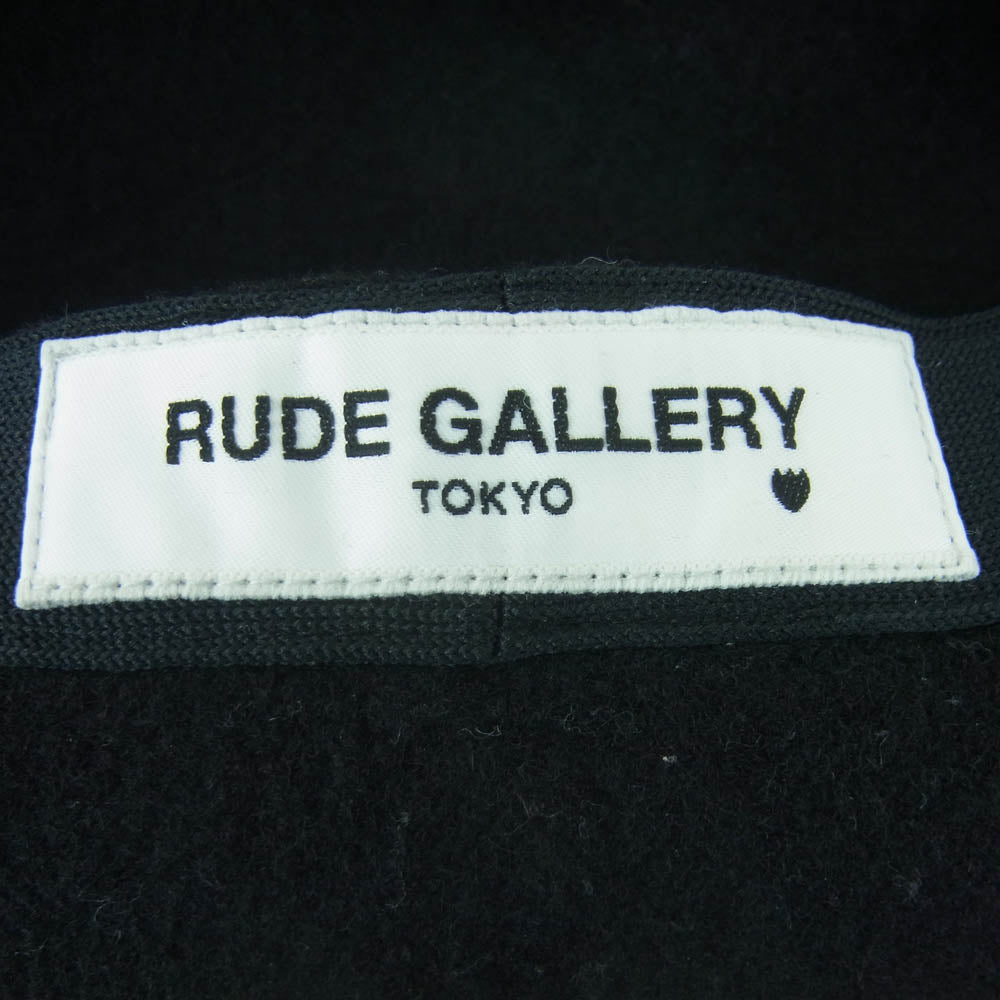 RUDE GALLERY ルードギャラリー 19AW LOGO EMBROIDERED WOOL BERET ウール ベレー帽 帽子 日本製 ブラック系【中古】