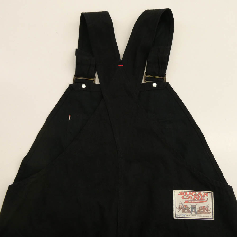 SUGAR CANE シュガーケーン SC42303 FICTION ROMANCE 11oz. BLACK DENIM OVERALLS 　ブラック デニム オーバーオール ブラック系 34×32【中古】