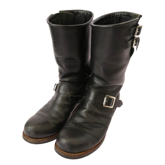 RUDE GALLERY BLACK REBEL ルードギャラリーブラックレーベル LEATHER ENGINEER BOOTS エンジニア ブーツ ブラック系 L【中古】