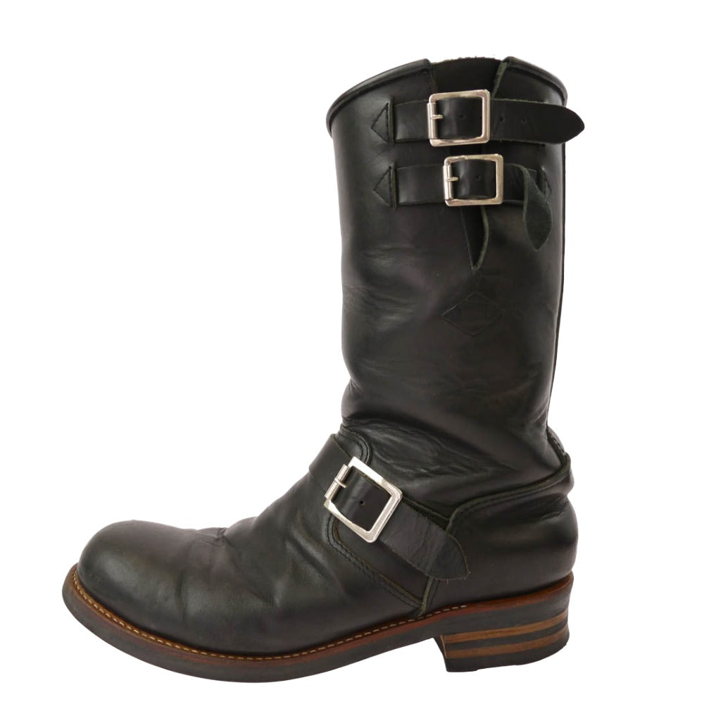 RUDE GALLERY BLACK REBEL ルードギャラリーブラックレーベル LEATHER ENGINEER BOOTS エンジニア ブーツ ブラック系 L【中古】