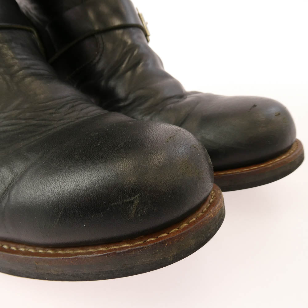 RUDE GALLERY BLACK REBEL ルードギャラリーブラックレーベル LEATHER ENGINEER BOOTS エンジニア ブーツ ブラック系 L【中古】