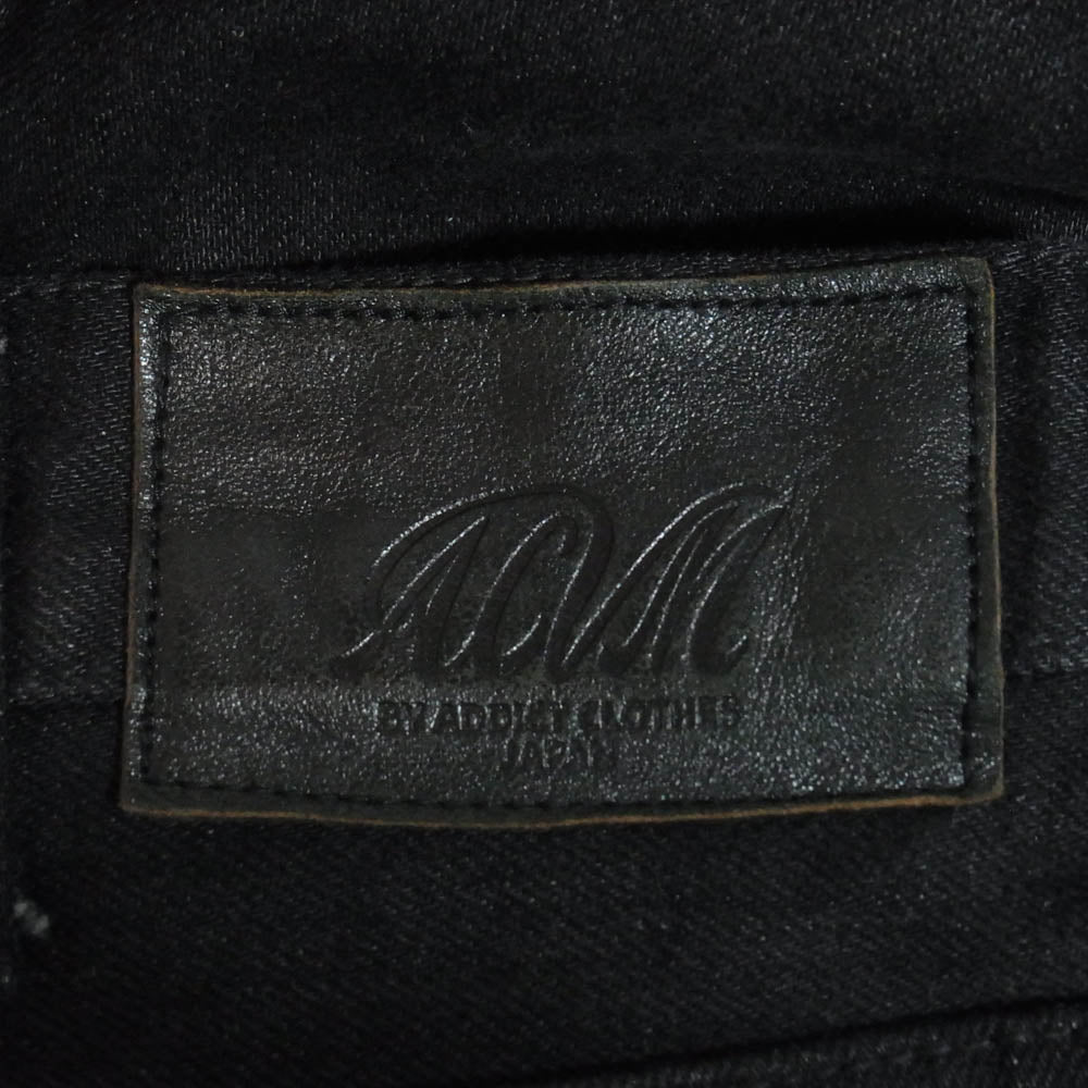 エーシーブイエム ADDICT CLOTHES JAPAN ブラック デニム パンツ ブラック系 34【中古】