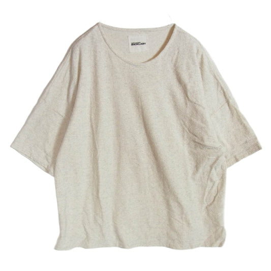 ISAMUKATAYAMA BACKLASH イサムカタヤマバックラッシュ 2062-04 RANDOM-PILE FABRIC CUT&SEWN OVER FIT パイルファブリック 半袖 Tシャツ ホワイト系 S【中古】