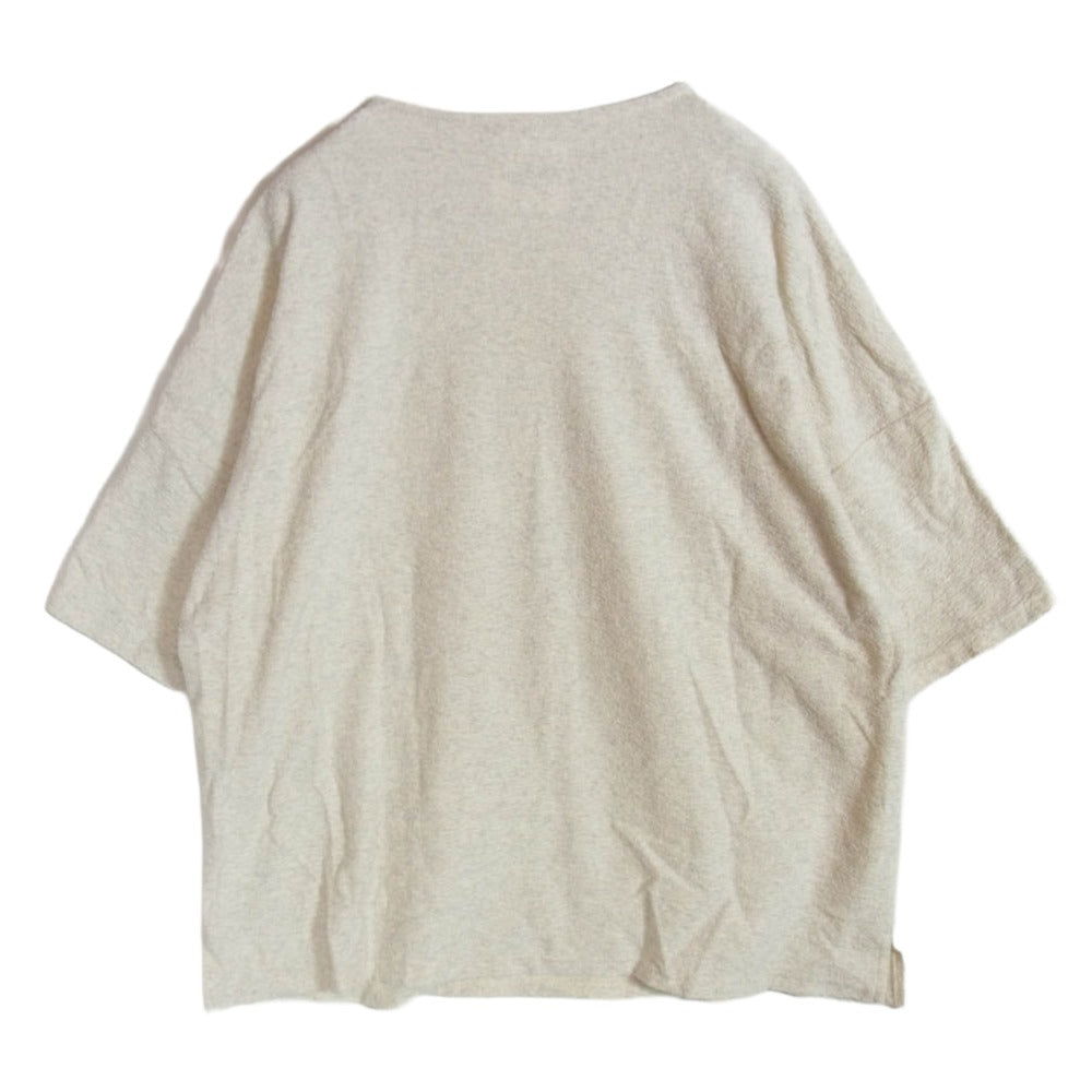 ISAMUKATAYAMA BACKLASH イサムカタヤマバックラッシュ 2062-04 RANDOM-PILE FABRIC CUT&SEWN OVER FIT パイルファブリック 半袖 Tシャツ ホワイト系 S【中古】