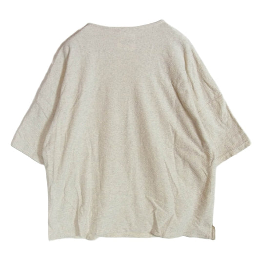 ISAMUKATAYAMA BACKLASH イサムカタヤマバックラッシュ 2062-04 RANDOM-PILE FABRIC CUT&SEWN OVER FIT パイルファブリック 半袖 Tシャツ ホワイト系 S【中古】