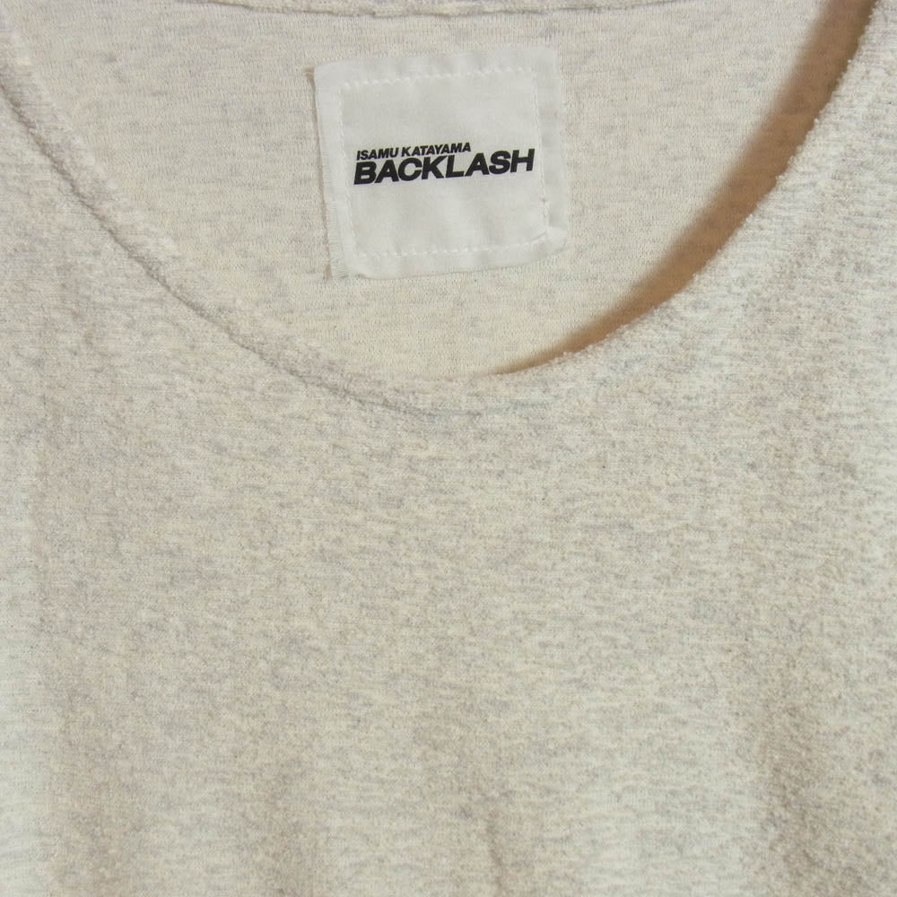 ISAMUKATAYAMA BACKLASH イサムカタヤマバックラッシュ 2062-04 RANDOM-PILE FABRIC CUT&SEWN OVER FIT パイルファブリック 半袖 Tシャツ ホワイト系 S【中古】