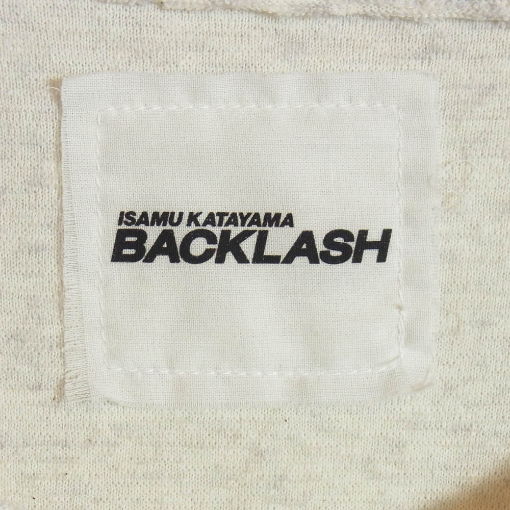 ISAMUKATAYAMA BACKLASH イサムカタヤマバックラッシュ 2062-04 RANDOM-PILE FABRIC CUT&SEWN OVER FIT パイルファブリック 半袖 Tシャツ ホワイト系 S【中古】