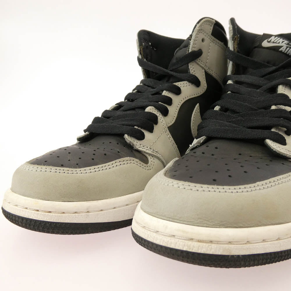 NIKE ナイキ 555088-035 Air Jordan 1 High OG Shadow 2.0 エアジョーダン1 ハイ OG ハイカット スニーカー ブラック系 グレー系 27.5cm【中古】