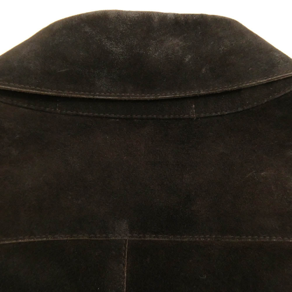 GUCCI グッチ 339-2408-7575 スエード レザー トラッカー ジャケット ダークブラウン系 46【中古】