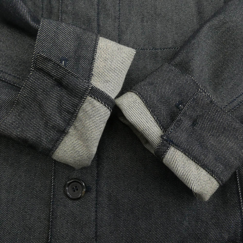 LOUIS VUITTON ルイ・ヴィトン バックロゴプリント ウールコットン デニム ジャケット インディゴブルー系 50【中古】