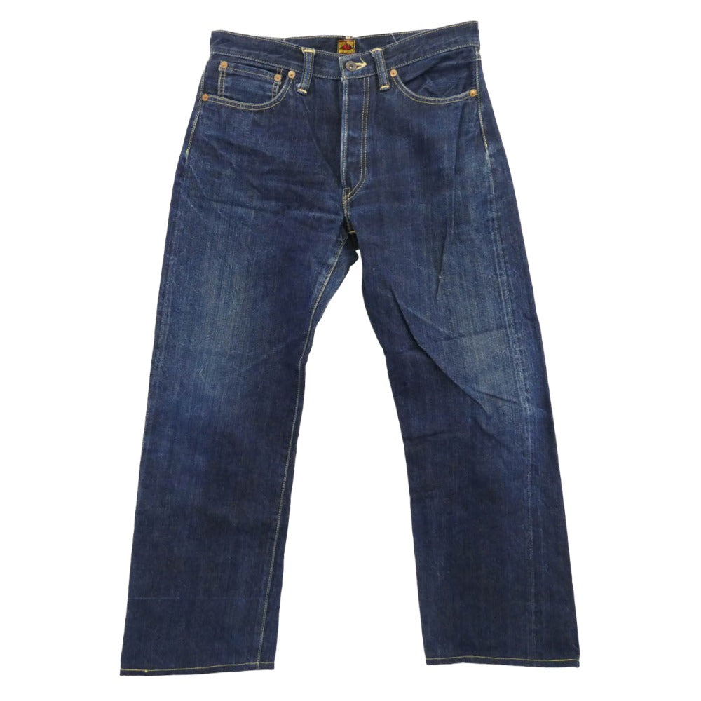 The REAL McCOY'S ザリアルマッコイズ S613 DENIM PANTS ボタンフライ ストレート デニム パンツ インディゴブルー系 品質表示タグ欠損【中古】
