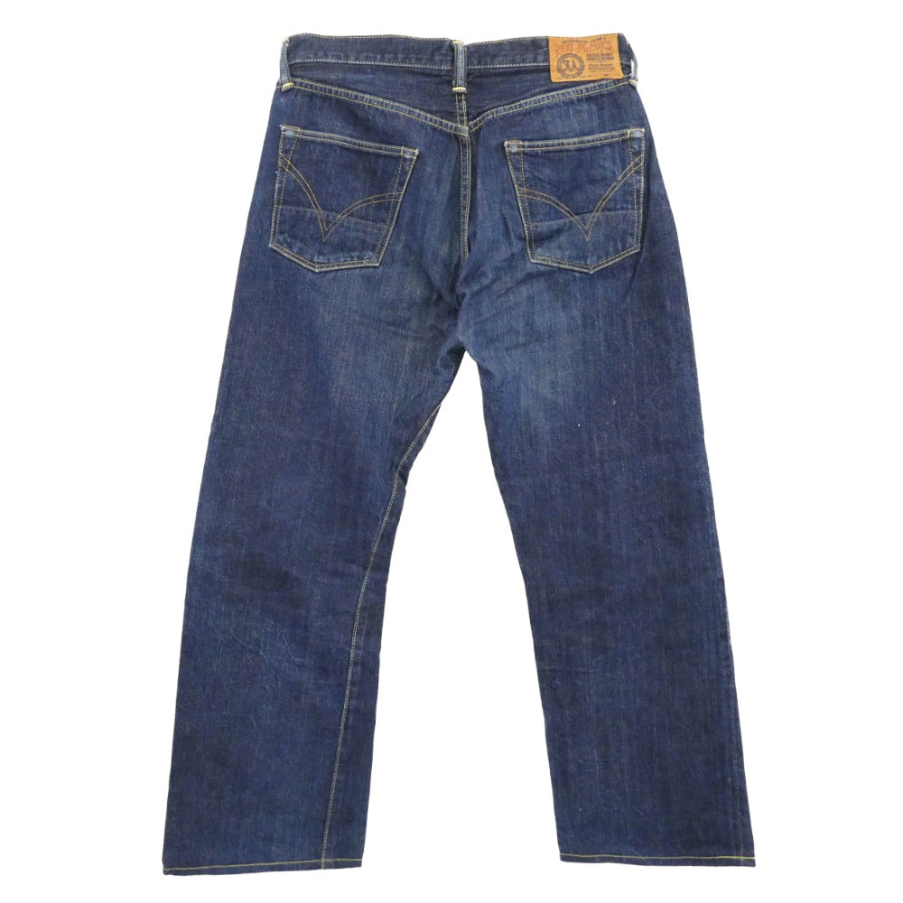 The REAL McCOY'S ザリアルマッコイズ S613 DENIM PANTS ボタンフライ ストレート デニム パンツ インディゴブルー系 品質表示タグ欠損【中古】