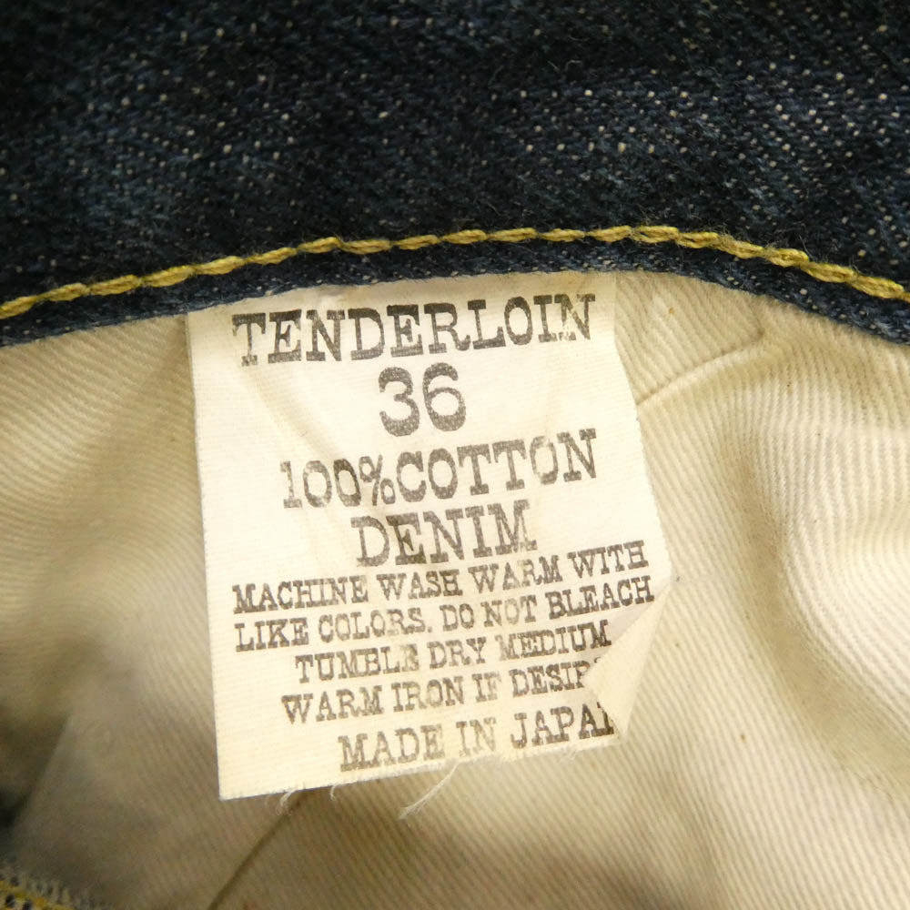 TENDERLOIN テンダーロイン T-RIDERS ボタンフライ デニムパンツ インディゴブルー系 36【中古】