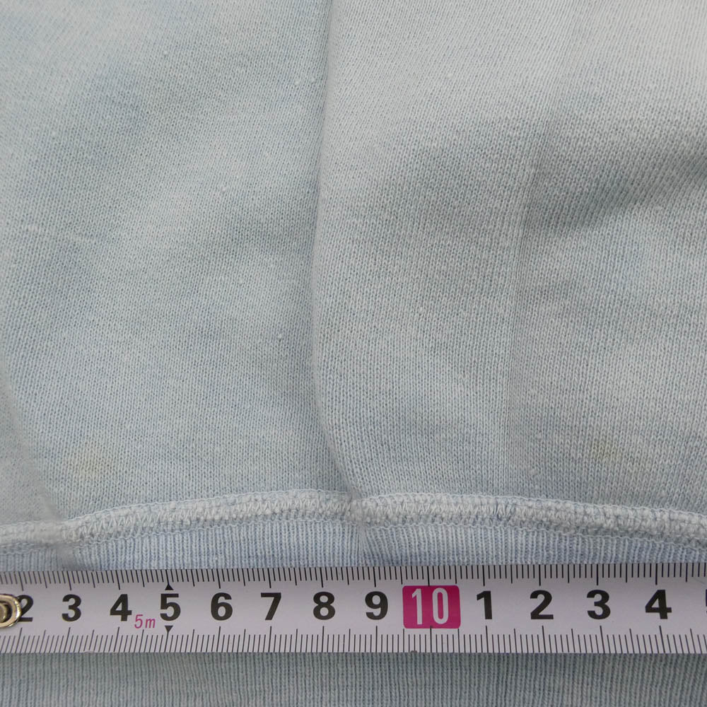 Champion チャンピオン 60s ランタグ COLLEGE PRINT SWEAT SHIRT カレッジ スウェットシャツ スウェット ライトブルー系 L【中古】