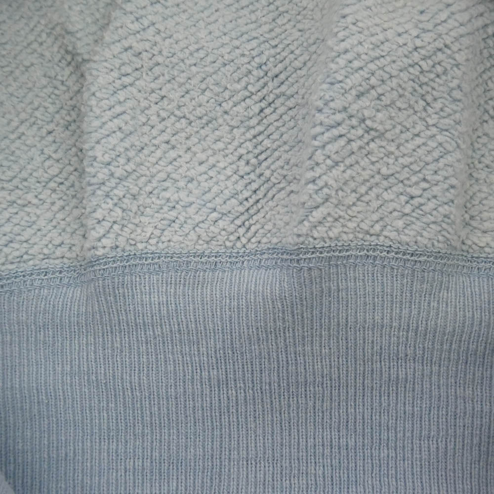 Champion チャンピオン 60s ランタグ COLLEGE PRINT SWEAT SHIRT カレッジ スウェットシャツ スウェット ライトブルー系 L【中古】