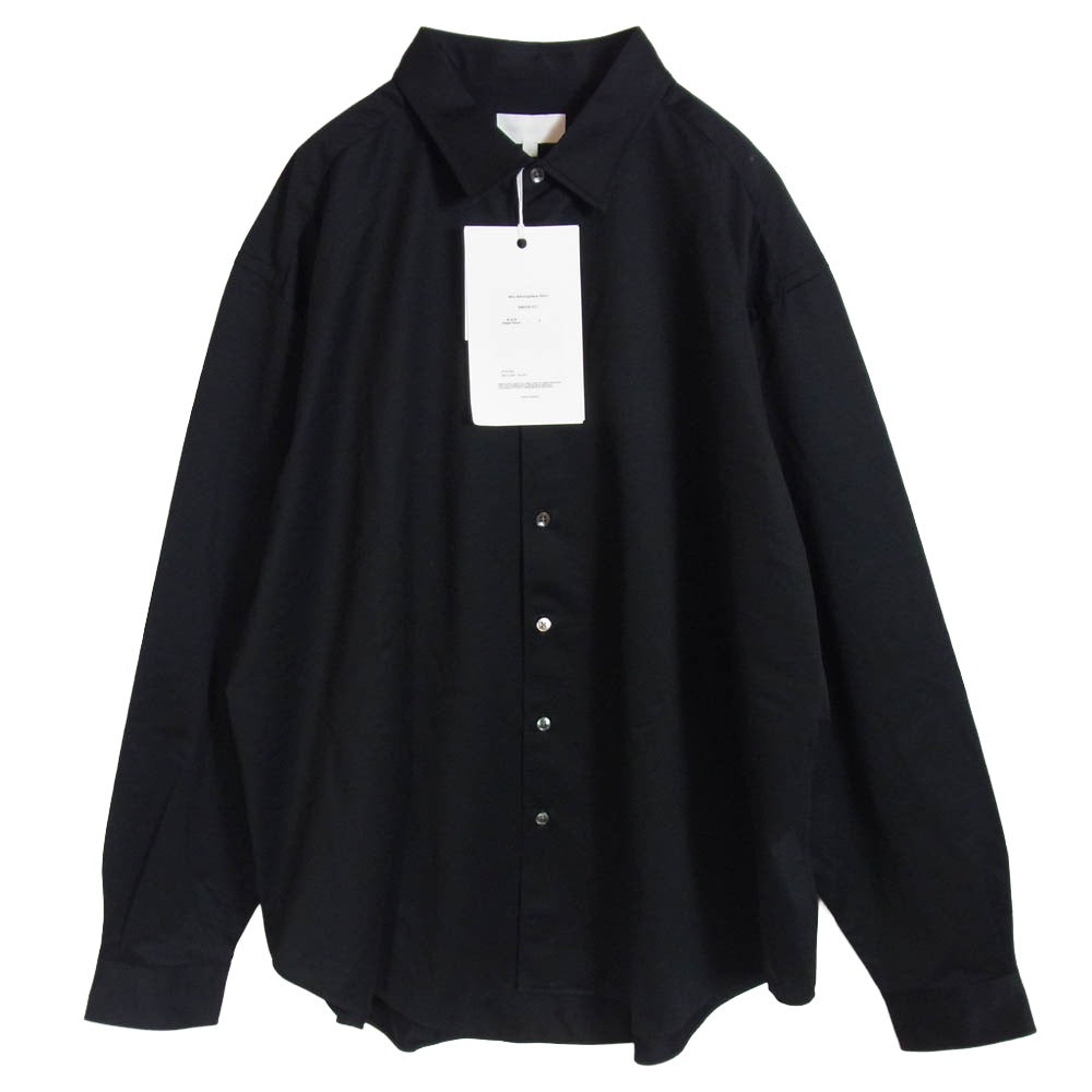 カネマサフィル KM24S-003 46G ATOMOSPHERE SHIRT コットン 長袖シャツ ブラック系 S【極上美品】【中古】
