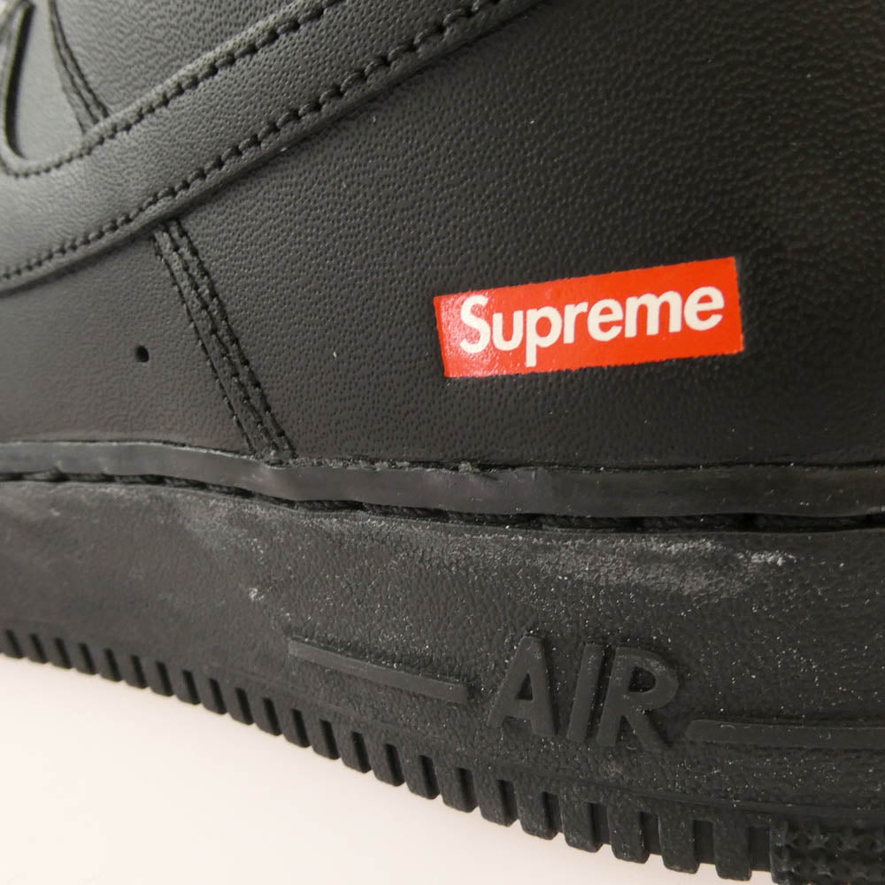 Supreme シュプリーム CU9225-001 × Nike Air Force 1 Low ナイキ AF1 エアフォース ロー ブラック ブラック系 27.5cm【新古品】【未使用】【中古】