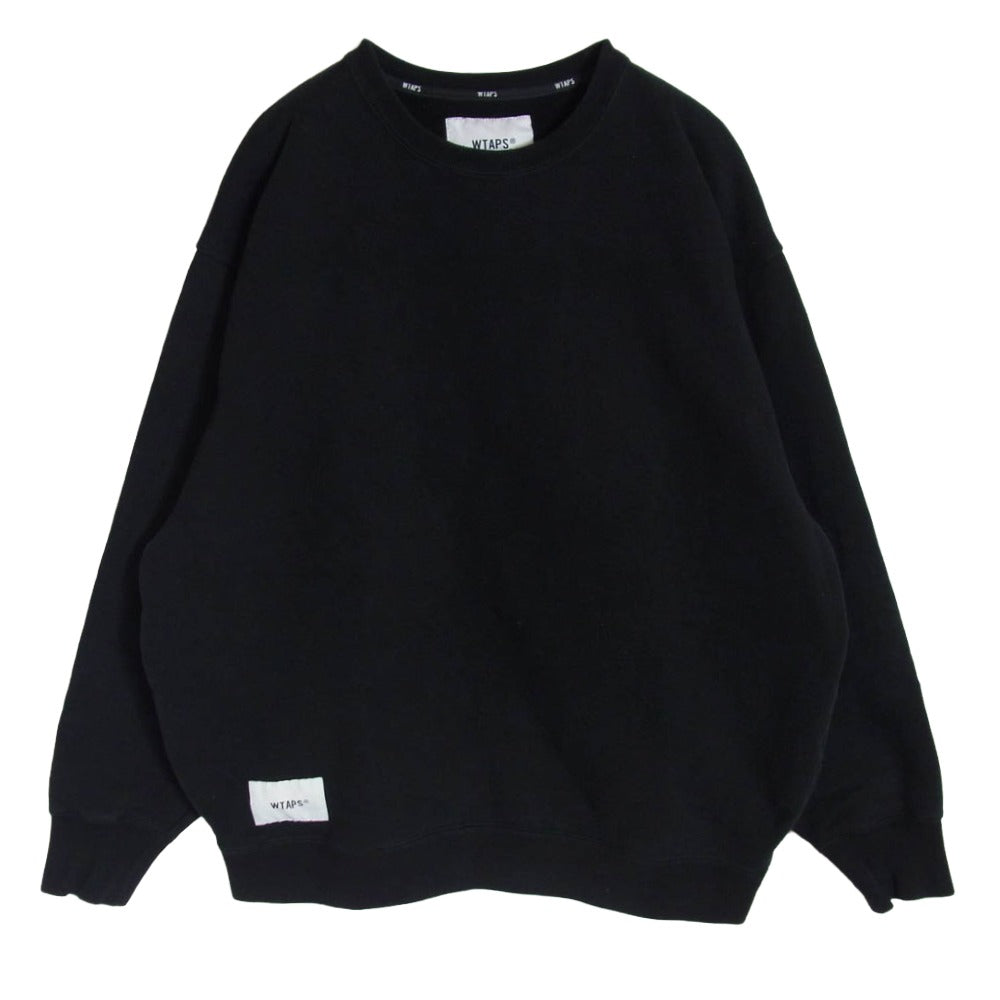 WTAPS ダブルタップス 24AW 242ATDT-CSM22 プルオーバークルーネック スウェット ブラック系 2【中古】