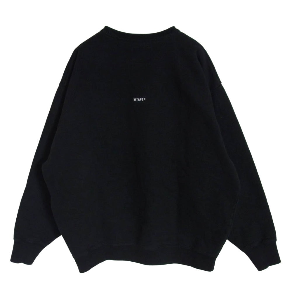 WTAPS ダブルタップス 24AW 242ATDT-CSM22 プルオーバークルーネック スウェット ブラック系 2【中古】