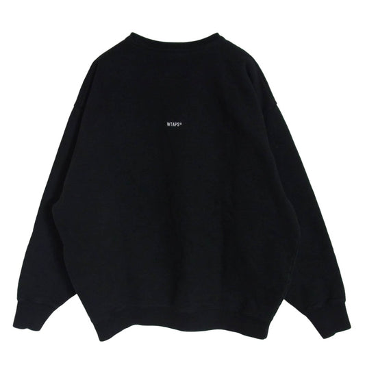 WTAPS ダブルタップス 24AW 242ATDT-CSM22 プルオーバークルーネック スウェット ブラック系 2【中古】