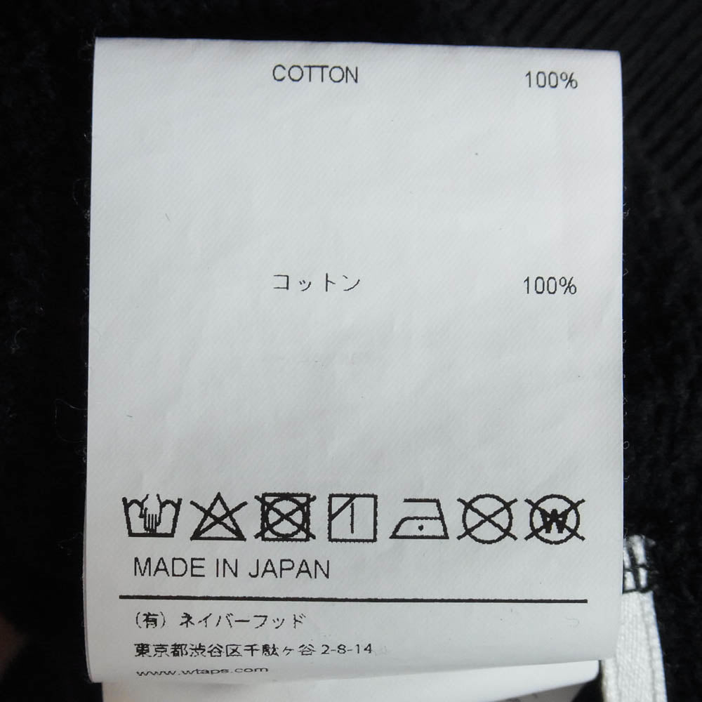 WTAPS ダブルタップス 24AW 242ATDT-CSM22 プルオーバークルーネック スウェット ブラック系 2【中古】