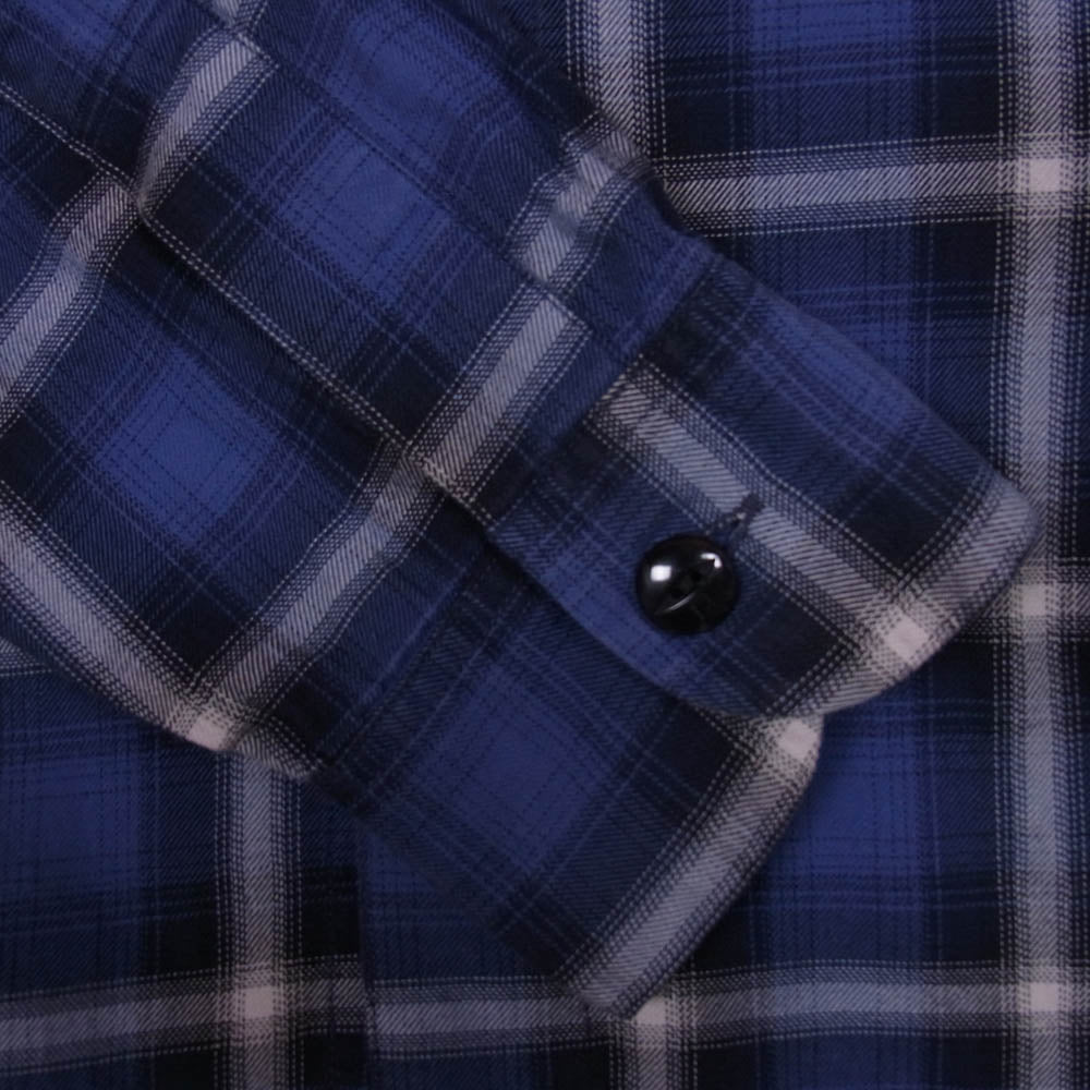 NEIGHBORHOOD ネイバーフッド ARNH-SH-M01 B&C/C SHIRT LS オンブレチェック オープンカラー 長袖シャツ ブルー系 S【中古】