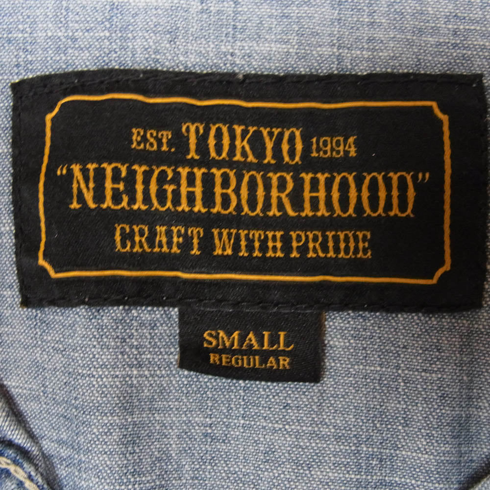NEIGHBORHOOD ネイバーフッド 16AW 162NYNH-SHM01 RAWHIDE/C-SHIRT LS デニム ウエスタン 長袖 シャツ ブルー系 S【中古】